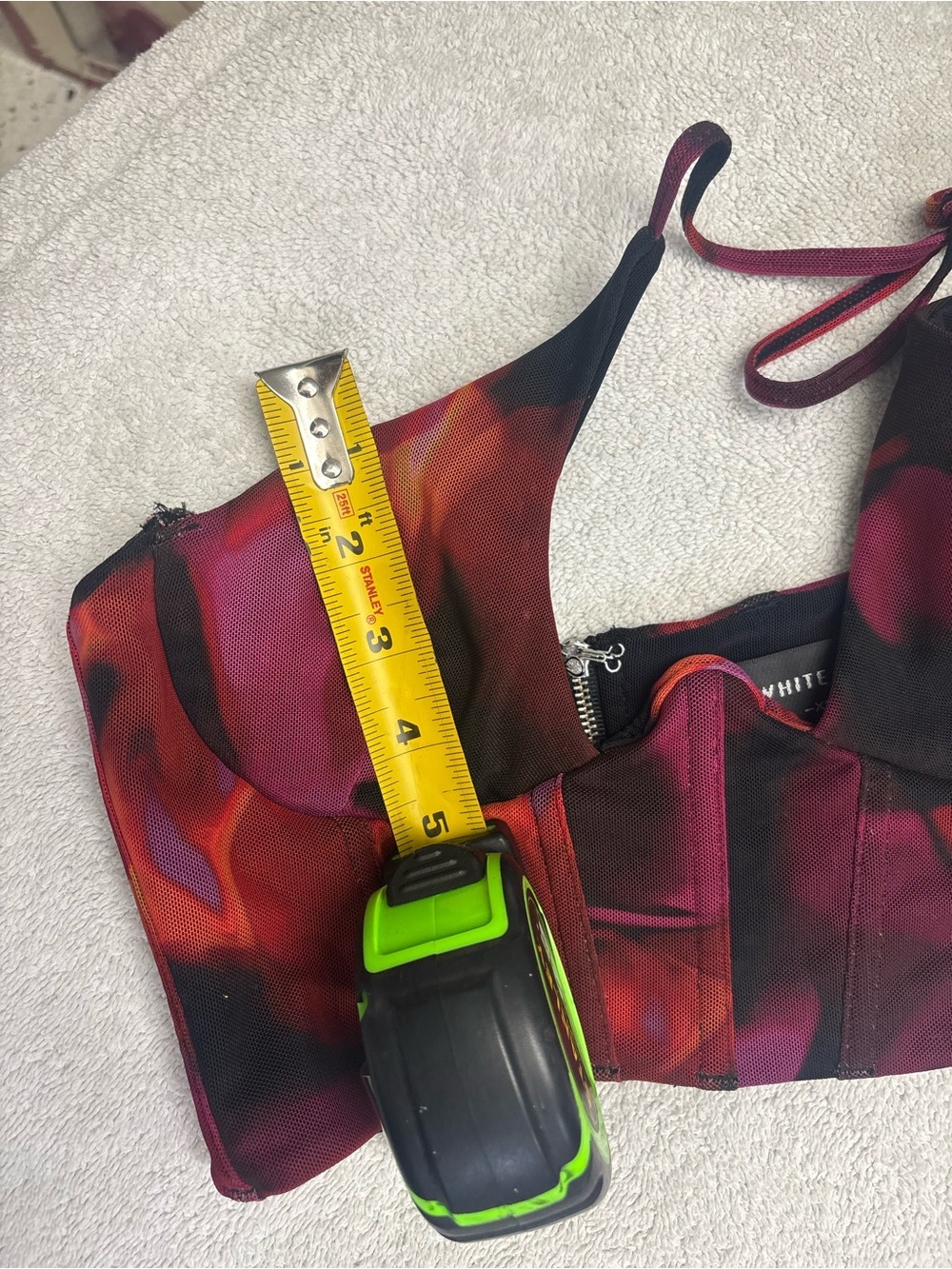 White Fox Boutique Red & Purple Floral Cross-Strap Halter Crop Top - Picture 7 of 7